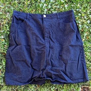 Black Denim Skirt